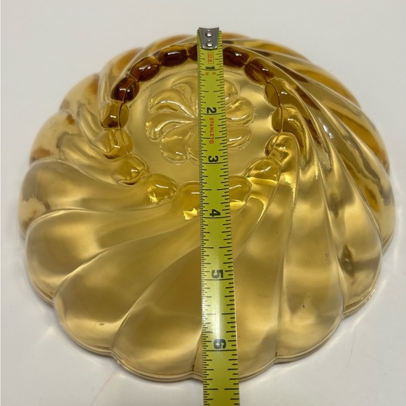 Vintage Hazel Atlas Marigold Amber Swirl Depression Glass Fruit/Dessert Bowl, - Picture 11 of 12